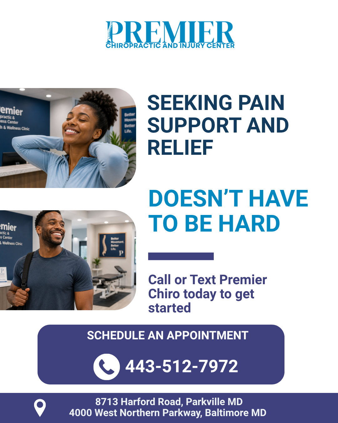 Premier Chiropractic Social Media Carousel Content | Work Sample 6